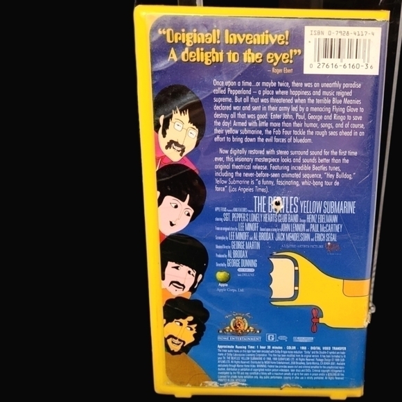 The Beatles Yellow Submarine Vintage 1968 VHS - Picture 4 of 8